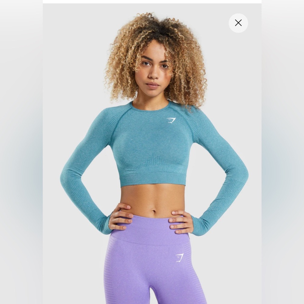 Gymshark VITAL SEAMLESS 2.0 LONG SLEEVE CROP TOP medium